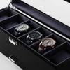 Baskiss Luxury 2-Tier Wooden Watch Case, Holds 6 Watches, and Can Also Store Accessories, Rings, Earrings, and Pens - Collection Case