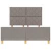 Bed Frame with Headboard Taupe 140 X 190 Cm Fabric