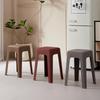 Stackable Upholstered Stool for Home: Simple Style for Living Room, Bedroom, Dining Room, or Adult Seating.