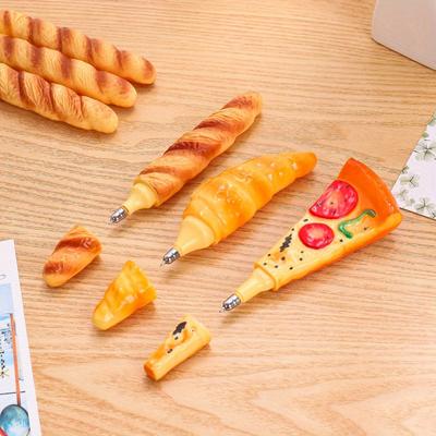 3pcs Pizza Ballpoint Pen, New and Unique Pizza-shaped Ballpoint Pen, Simulated Bread Ballpoint Pen