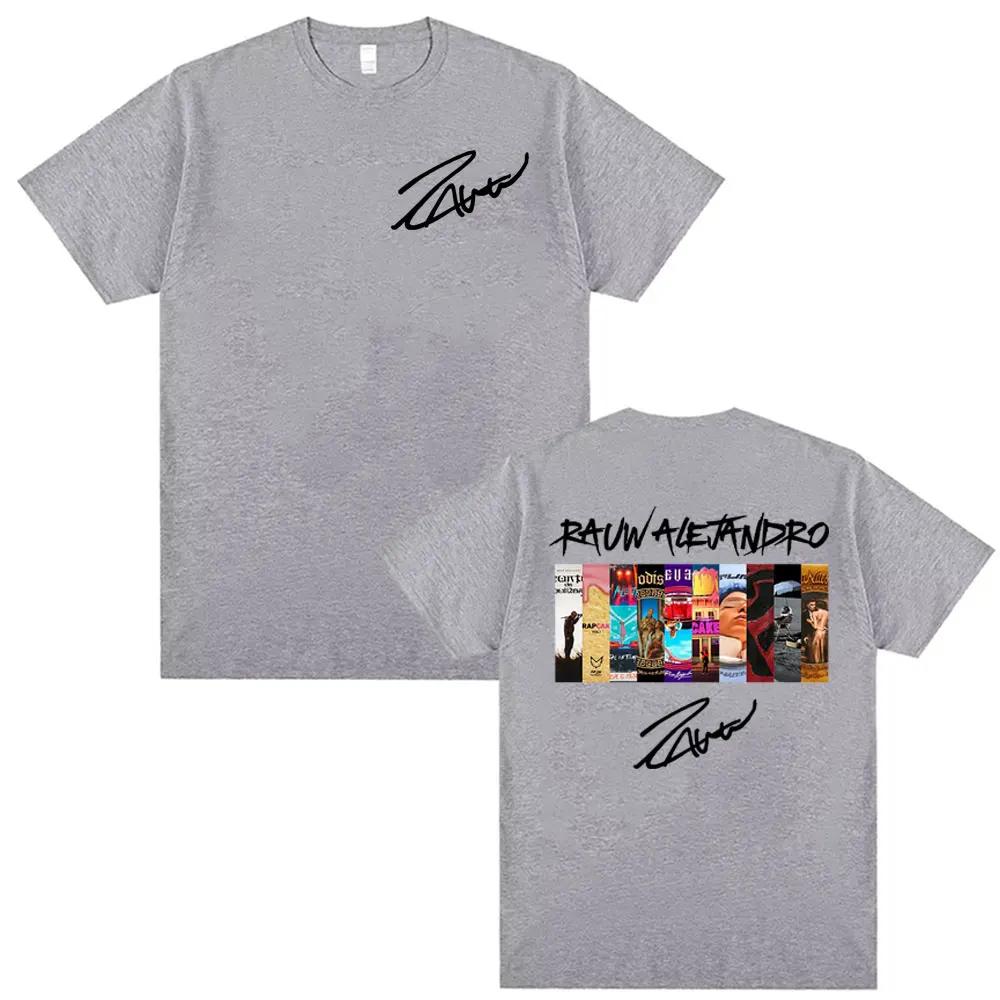 Camiseta Gráfica de Álbum del Cantante Rauw Alejandro Ropa para Hombre Moda Hip Hop Camisetas de Música Pop Clásica Camiseta Oversize Unisex