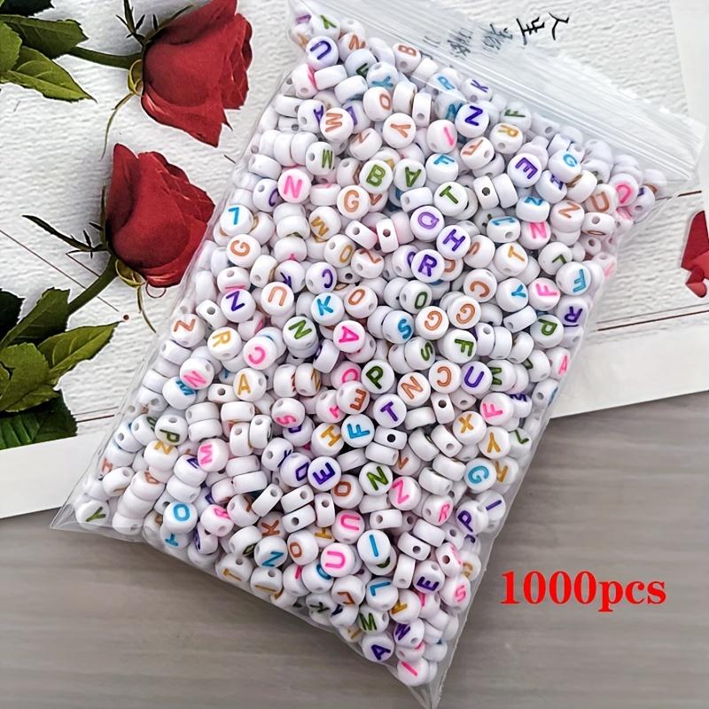 

1000pcs Multicolor Acrylic Alphabet Letter Beads for DIY Jewelry Making, Crafts, Necklaces, Bracelets, Key Chains - Assorted Mix