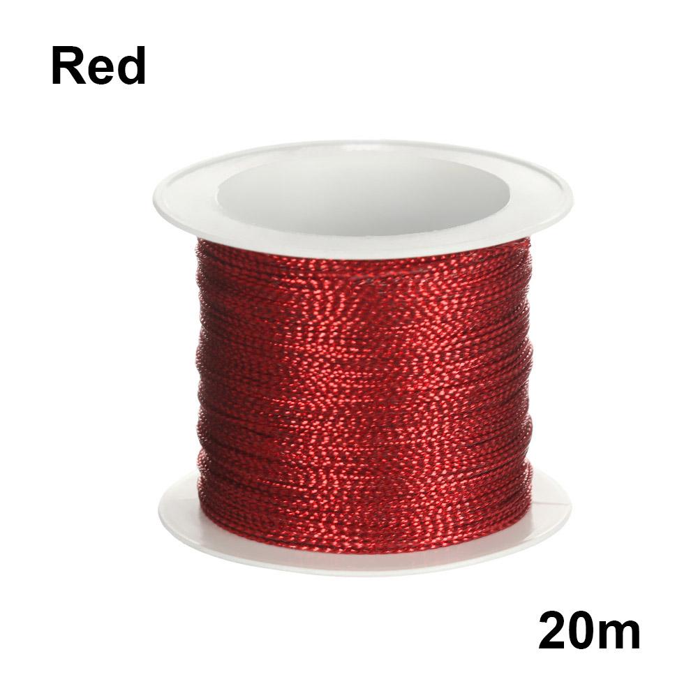 Meters Gold Silver Red Bracelet Making Tying Rope Tag Line Christmas Strap Ribbon Packaging Thread Metallic Cord Tinsel String