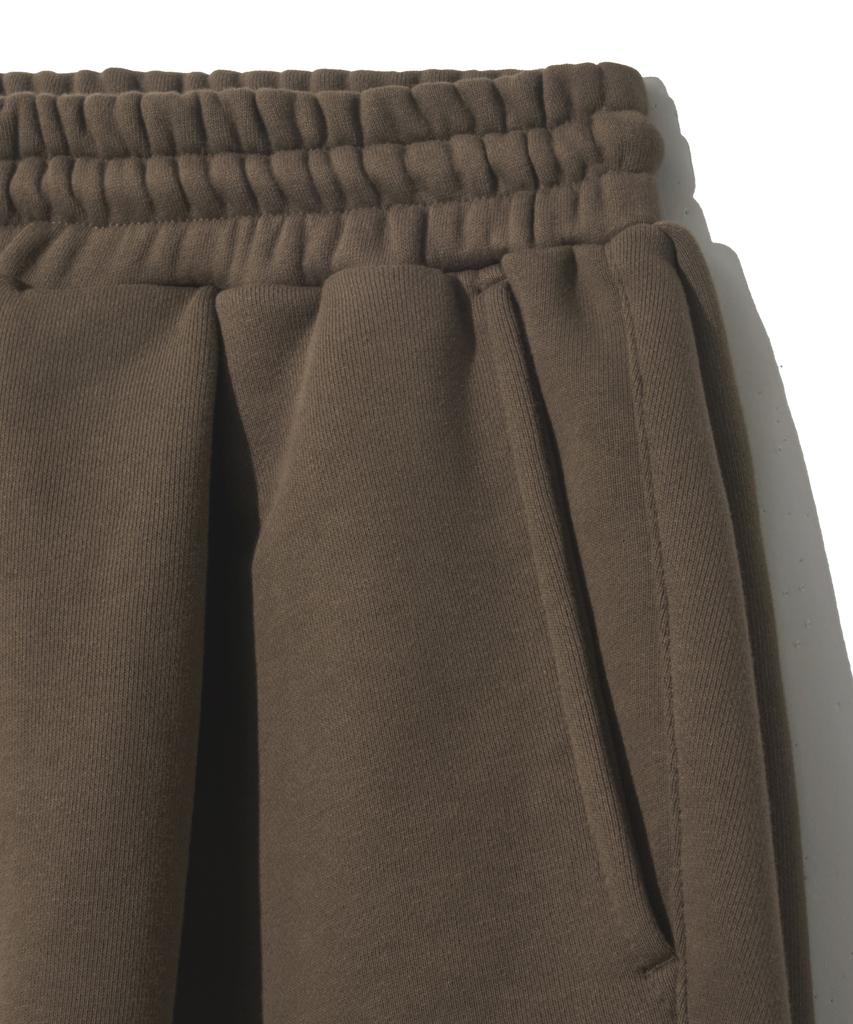 FILLUMINATE Side Tuck Bermuda Sweat Shorts - Brown