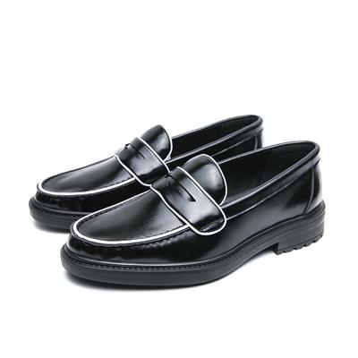 Fashion Genuine Leather Men Low-heel Loafers Handmade Slip On Business Casual Shoes Classic Soft Moccasins British Style Driving Shoes