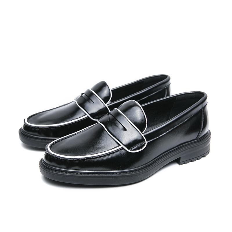 

Кожаная обувь для мужчин Натуральная кожа Обувь больших размеров Высококачественная дизайнерская формальная обувь Повседневная обувь Модная деловая 46 чёрный