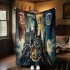 1pc Hogwarts Slytherin Ravenclaw Outdoor Flannel Throw Blanket All Season Soft Warmth,Home Decor 1031089