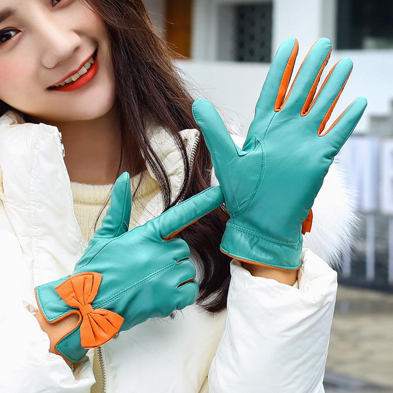 

Женские зимние теплые ветрозащитные перчатки для верховой езды с разделенными пальцами, повседневные литературные перчатки M