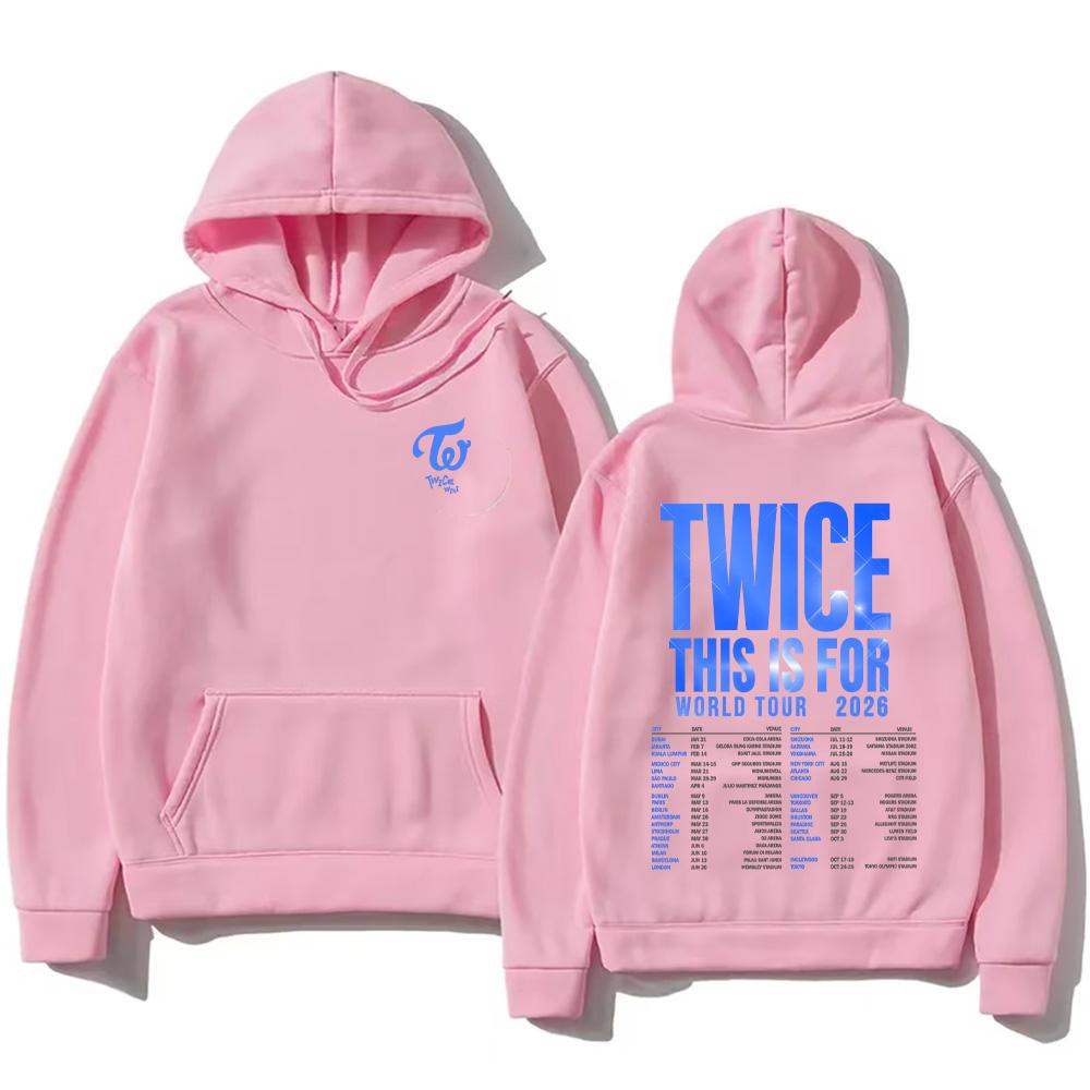 KPOP Twice Hoodies Twice Dies ist für die Welttournee 2026 Pullover Damen Herren Ästhetisches Grafik-Sweatshirt Kleidung