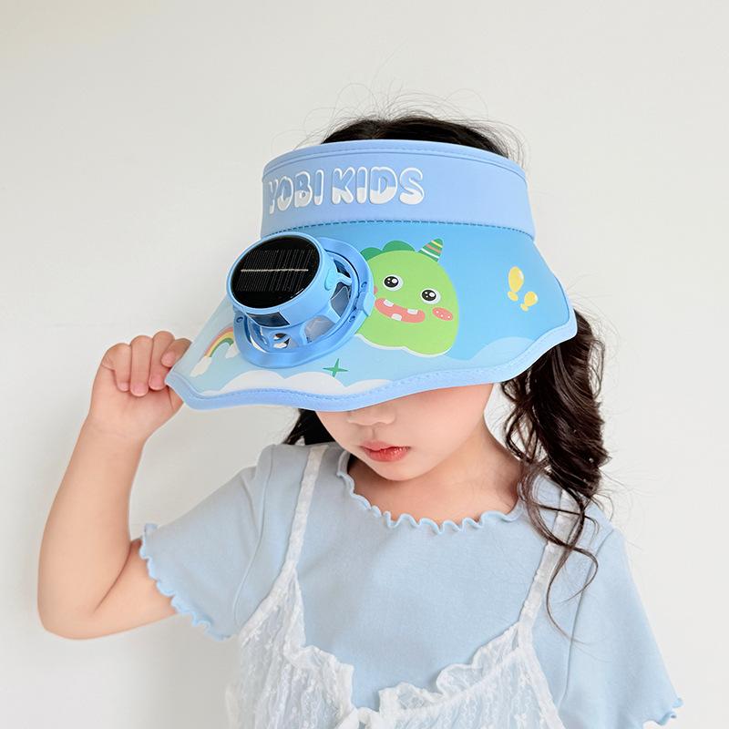 Solar Children's Fan Hat Summer Cartoon Sun Protection Sun Hat Girl Girl Outdoor Sun Hat