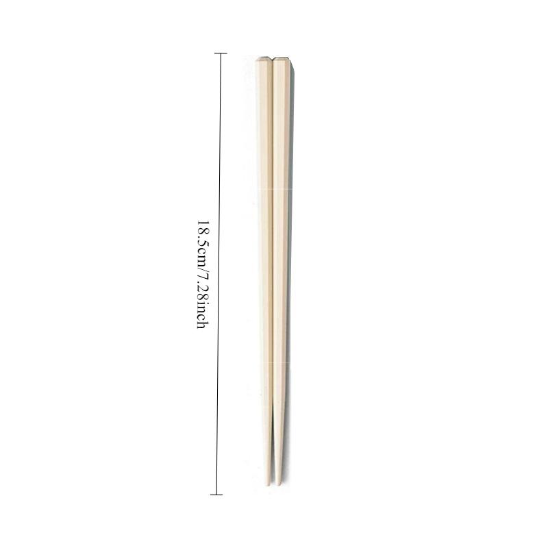

1 Pair Chopsticks Heat-resistant Portable 18.5cm Short Chopsticks Cute Multi Colored Hexagonal Alloy Chopsticks Home Tableware