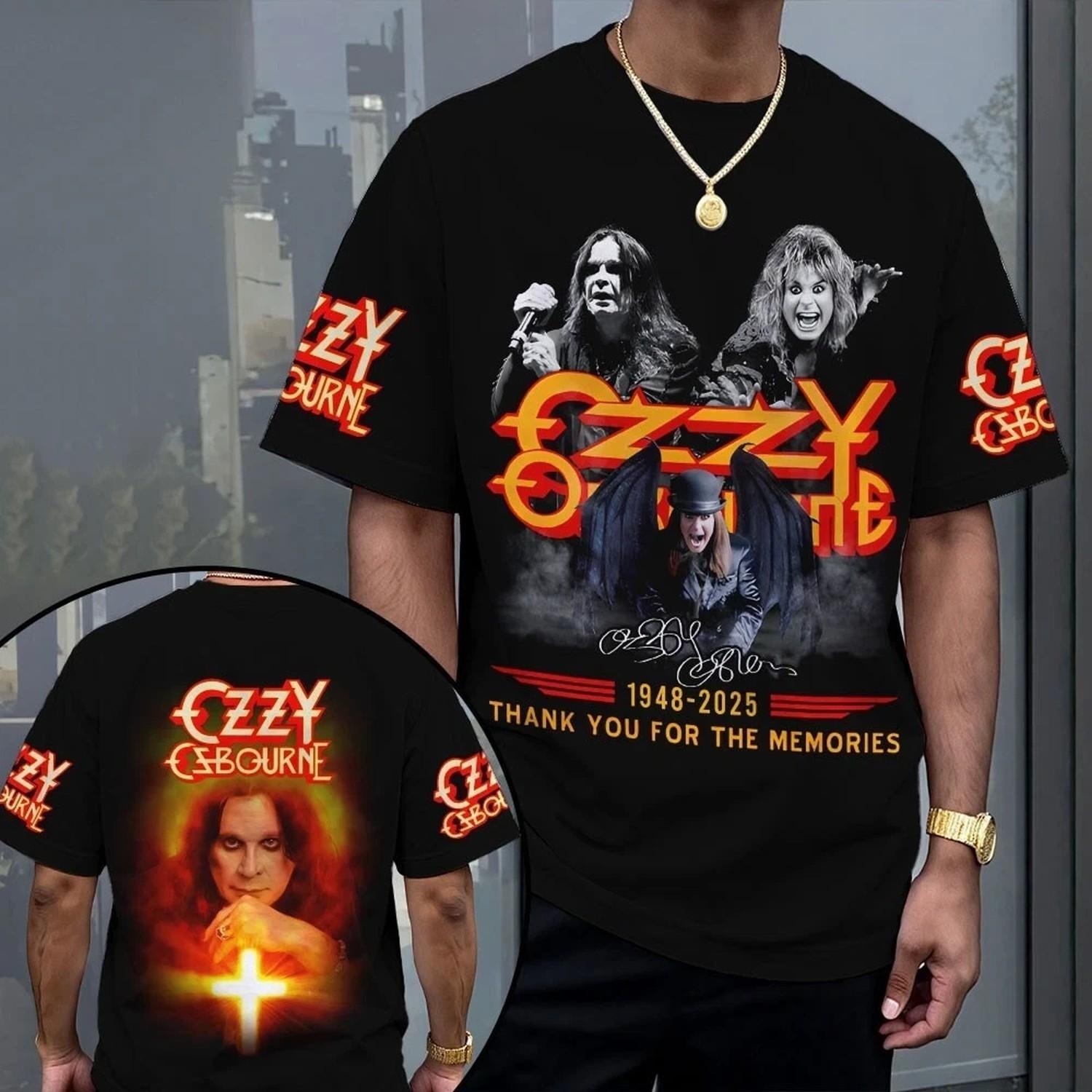 Ozzy Osbourne Thanks You For The Memories 1948-2026 3D T-shirt S