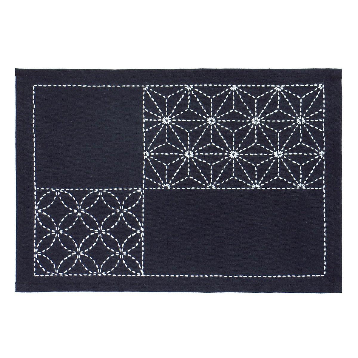 

Olympus Thread Sashiko Tea Hemp Leaf and Shippo SK311 Kit, Mat, Pattern,