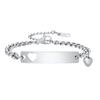 Vnox Free Custom Name Bar ID Bracelets,Personalized Gift for Women Girls Mom Best Friends Bridesmaid, Stainless Steel Jewelry