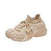 Shoes women's spring and autumn platform dad shoes women's breathable fly-woven socks sneakers women's octopus casual shoes heightening shoes