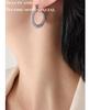 Exquisite U-shaped Full Diamond Earrings: European & American Light Luxury Fashion