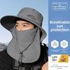 UV Protection Neck Flap Fisherman Hat Waterproof Outdoor Bucket Hat Large Brimmed Sun Hat Camping