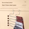 Stainless Steel S-Shaped Multi-Layer Folding Pants Hanger - Non-Slip, No-Trace Storage Solution for Home and Dormitory.
