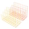 Nordic Style Wrought Iron Metal Three Grid Bookshelf, Home Office Desktop Storage Rack, Wrought Iron Simple Storage Rack