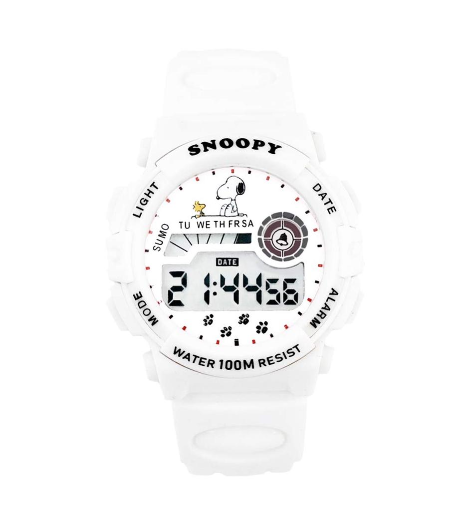 Snoopy Watch Kids Watch Waterproof for Children Women Adults Men Unisex Woodstock Character Watch Girls Boys x [100M Waterproof] (White White) [Item]
