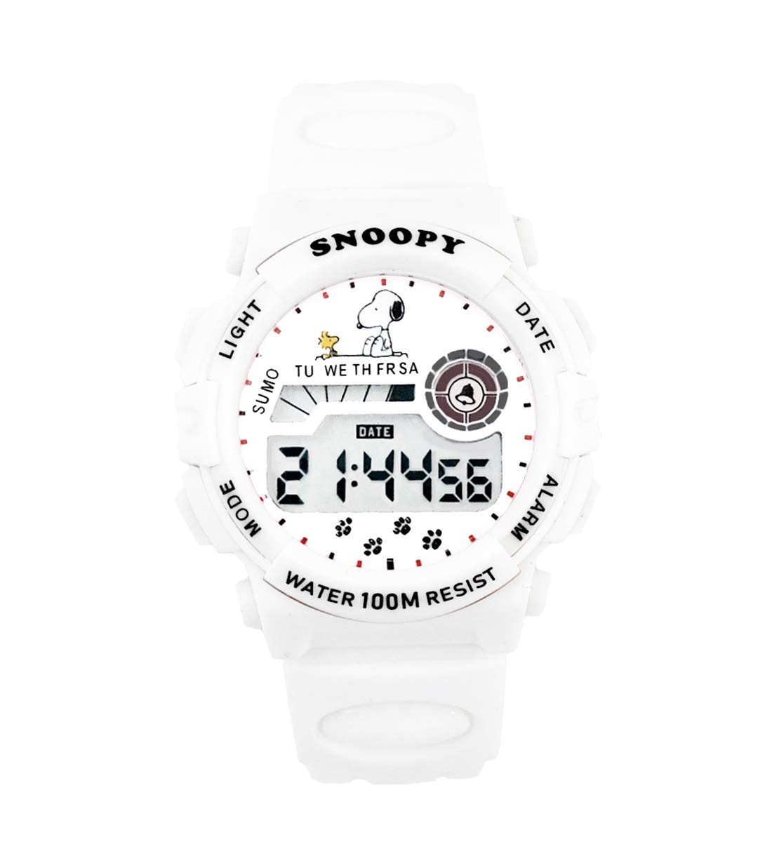 

Часы Snoopy Watch для детей, водонепроницаемые для детей, женщин, взрослых, мужчин, унисекс, часы Woodstock Character для девочек и мальчиков x [водонепроницаемость 100 м] (Белый Белый) [Элемент]