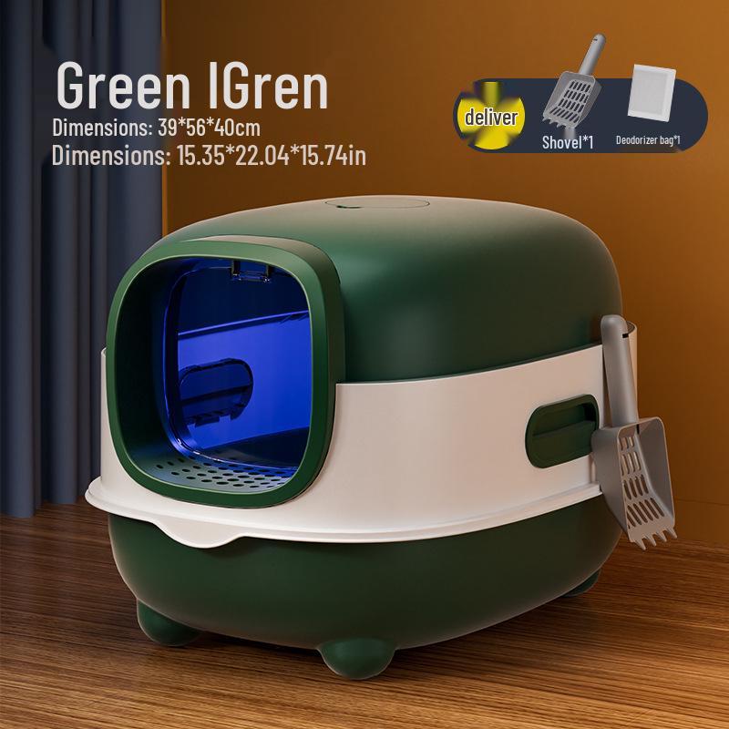Smart UV Sterilization Large Enclosed Anti-Splash Cat Litter Box