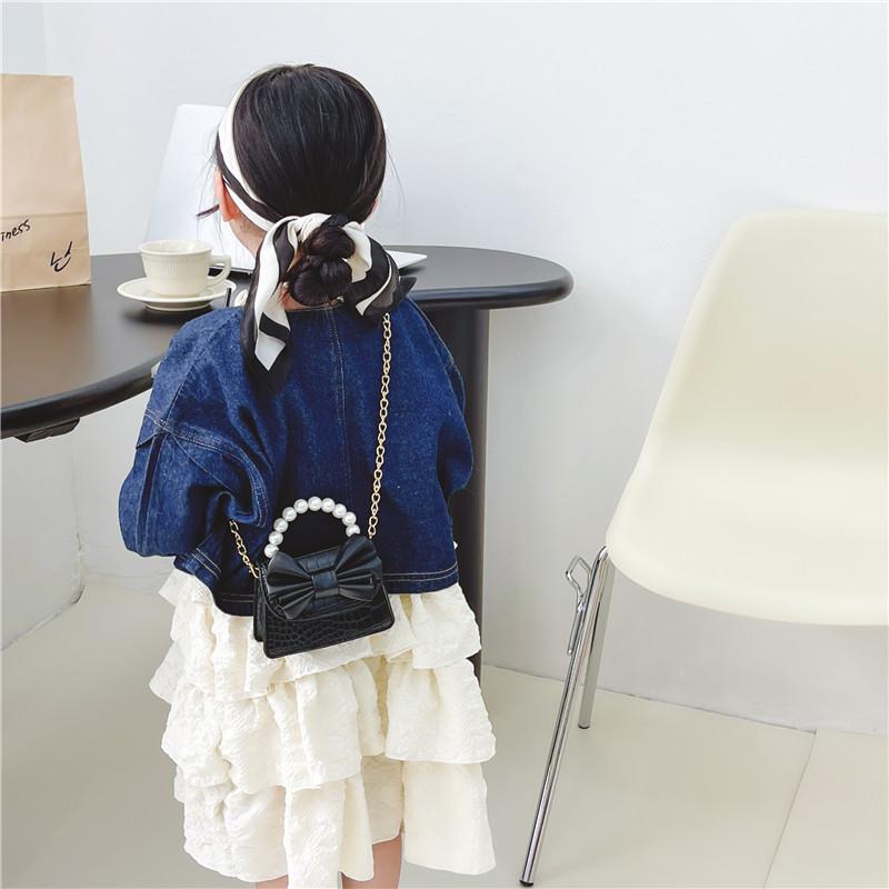 Adorable Mini Butterfly Bow Kids Handbag For Girls Cute Pu Crossbody Purse Accessory