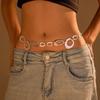 Fashionable Metal Circle Waist Chain Contemporary Alloy Rings Waist Chain Unique Belt Jewelry For The Fashion Forward
