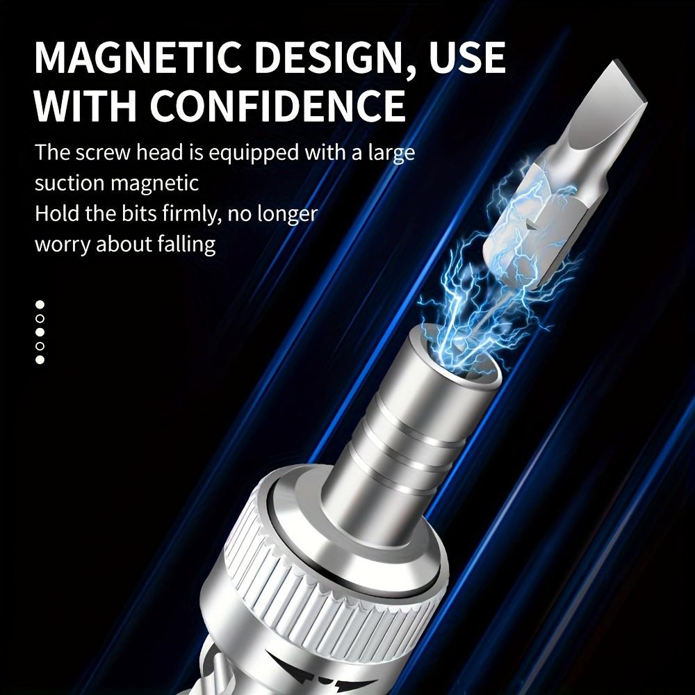 15in 1 Portable Precision Ratchet Screwdriver Set with Magnetic Bit, Multifunctional Repair Tool Combination Tool