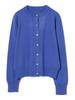 B:MING LIFE STORE by BEAMS Women's Long Sleeve Knit Cardigan with Design Buttons, Blue/Free Size