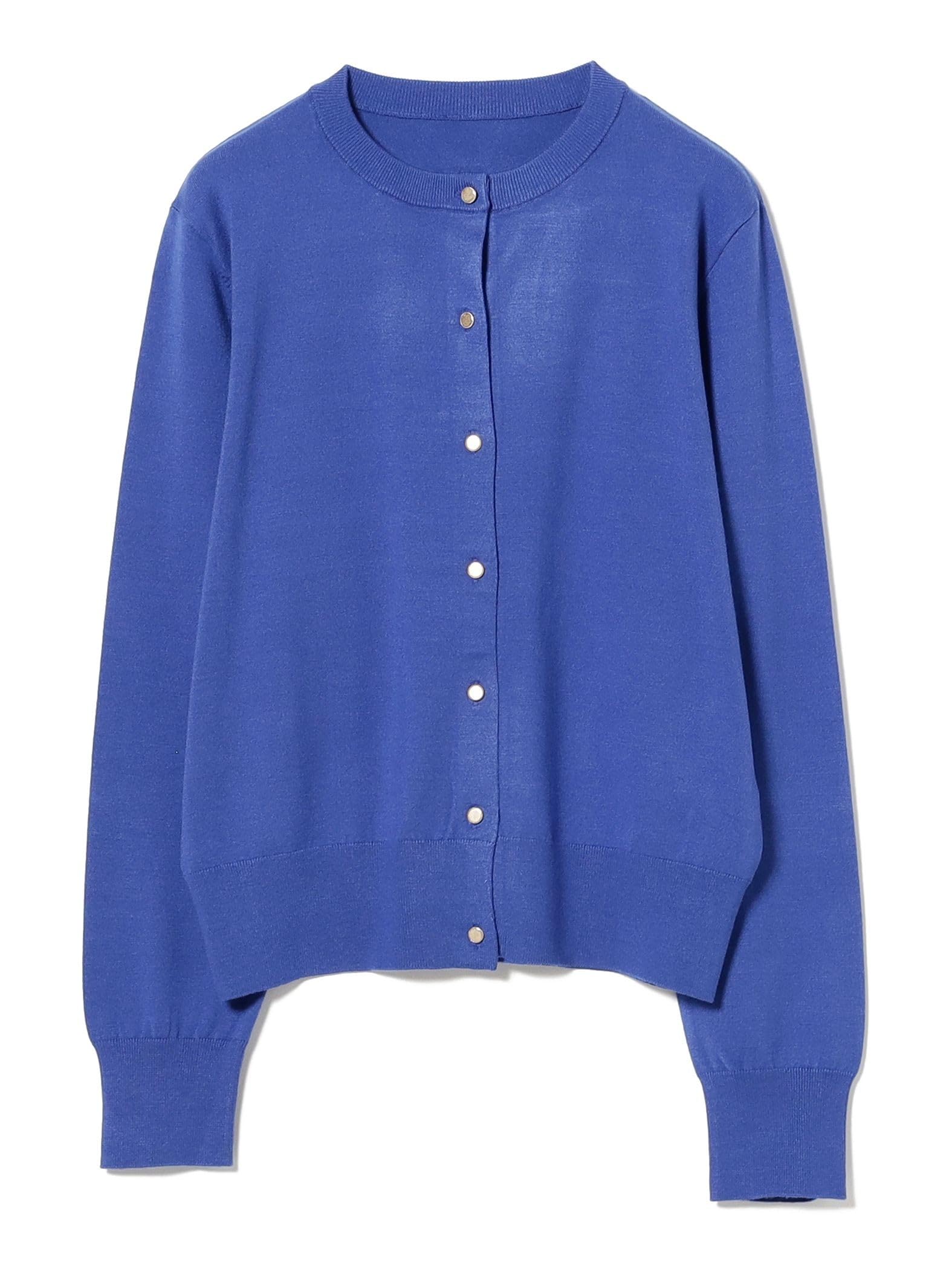 

B:MING LIFE STORE by BEAMS Women s Long Sleeve Knit Cardigan with Design Buttons, Blue/Free Size