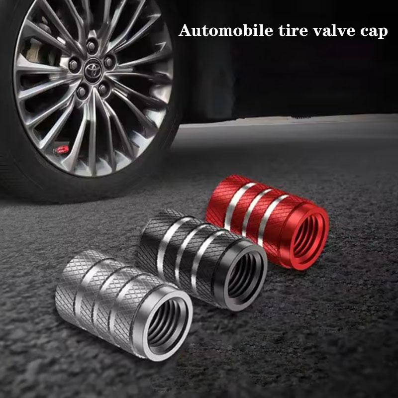 Car Tire Valve Stem Caps Aluminum Alloy Knurling Style Wheel Caps Sticker For Jeep TRAILHAWK COMMANDER LIBERTY Wrangler Lanyard AKV1
