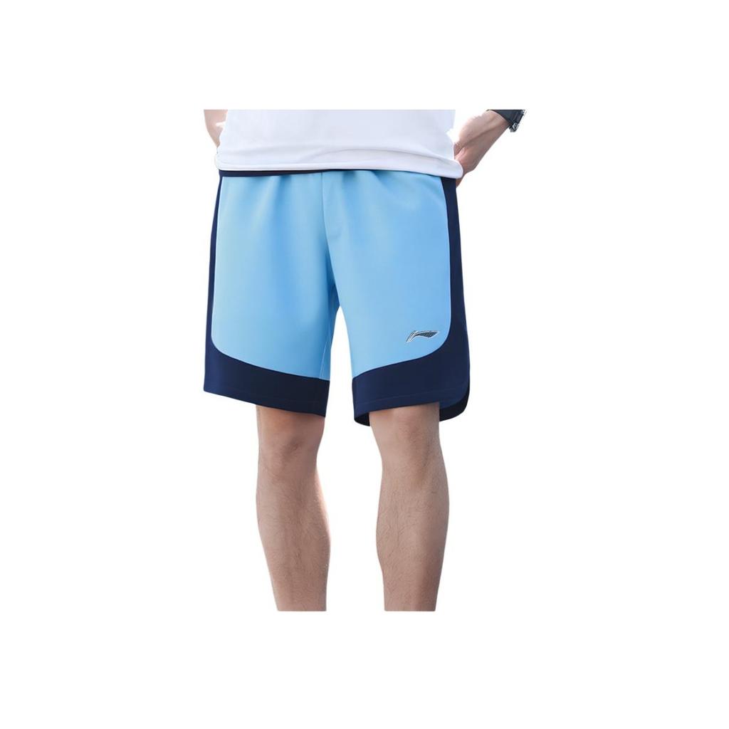 Li Ning Fashion Sport Minimalist Brand Logo Color Block Casual Shorts Men Shorts YKSU073-4