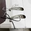 Metal Snap Hair Clip Women Barrette Accessory Bowknot Heart Hairpin Decoration