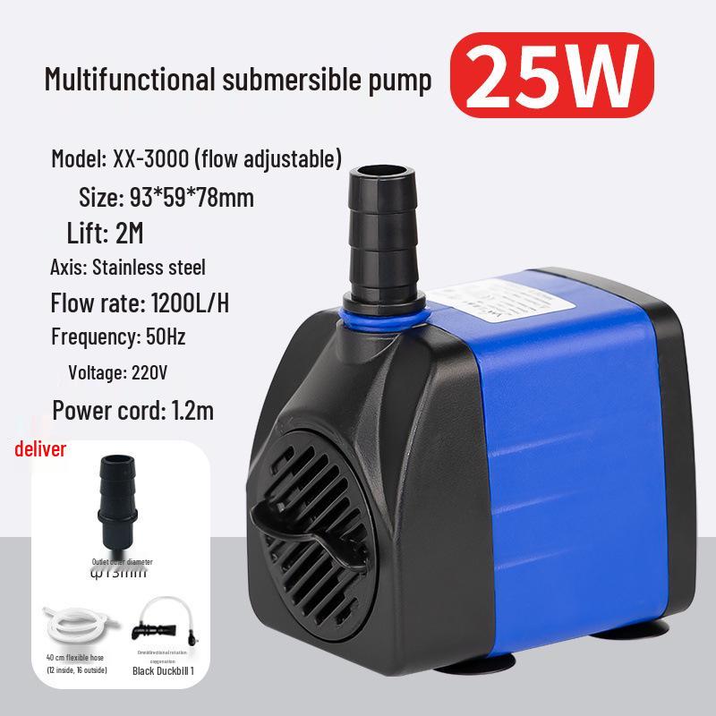 

Тихий занурювальний акваріумний циркуляційний насос для води з фільтром для акваріумів та ставків