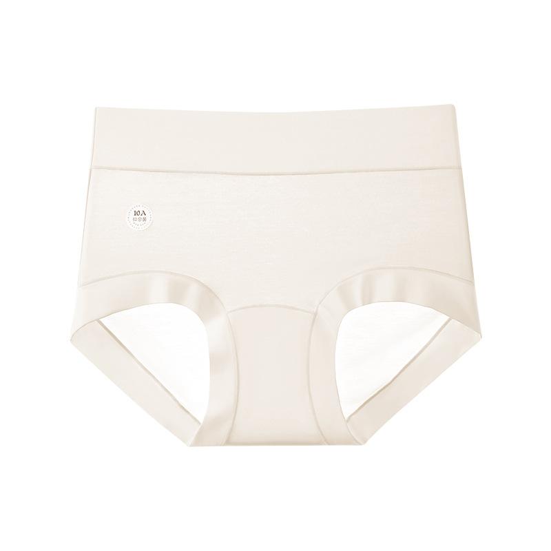 Large Size Female Spring and Autumn 10a Antibacterial Crotch Light Plastic No Trace High Waist Abdominal Lift Hip Briefs