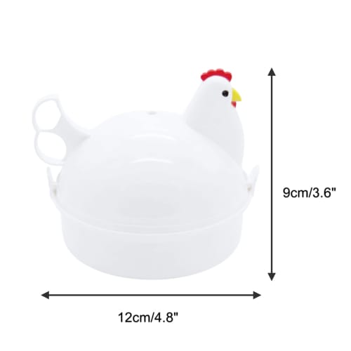 Chicken-shaped Egg Boiler, 4 Pieces, Boiled Egg Maker, Microwave-safe, Egg Steamer, Steamer for Hard-boiled Eggs, Chicken-shaped Egg Cooker, Boil-in-t