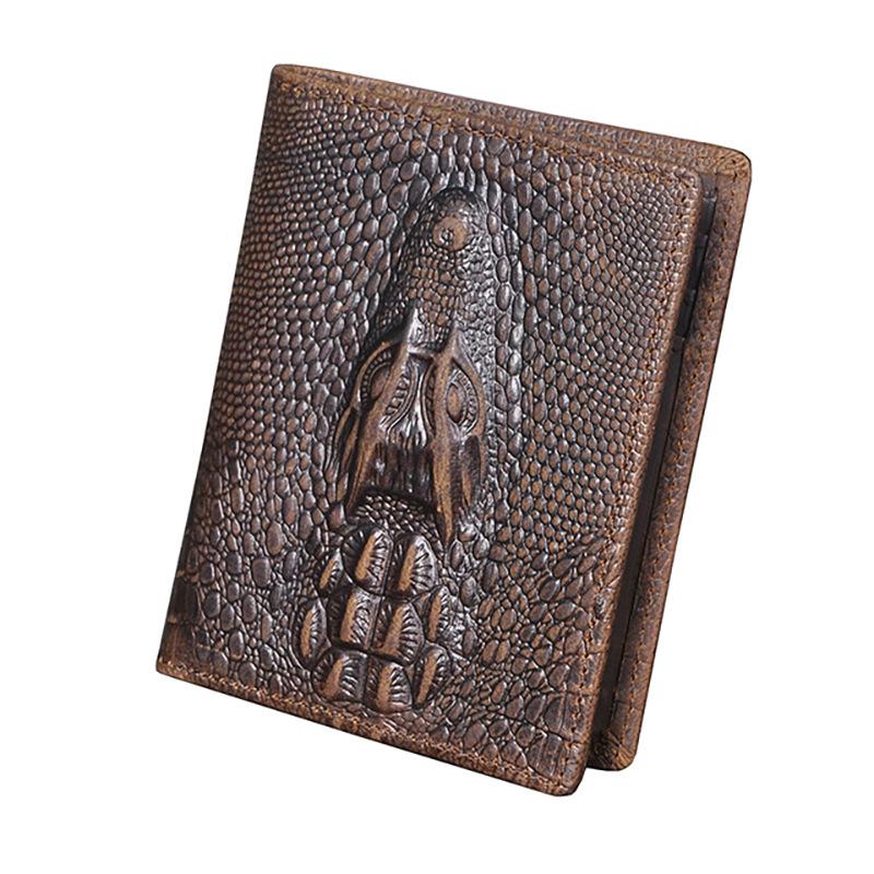 

Мужской, женский, мужской, из натуральной кожи, модельер, с тиснением под крокодила, простой стандартный тонкий кошелек, удобный кошелек для мужчин