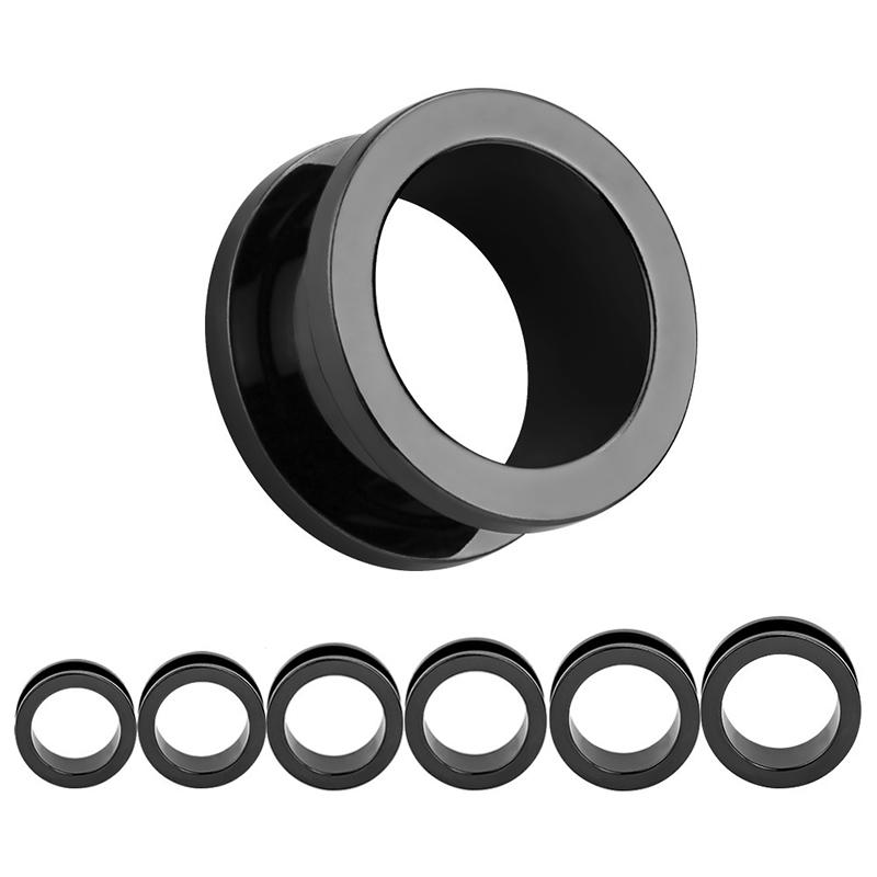 1 Pair Steel Gauges Plugs Double Flared Piercing Flesh Tunnel Expanders Stretchers Earring