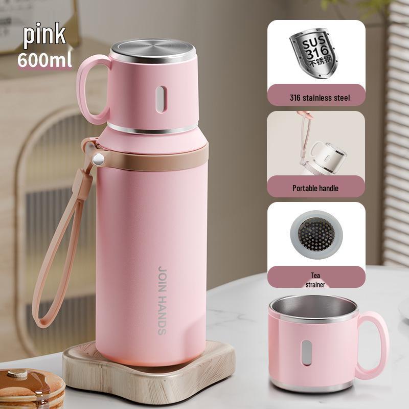 316 Stainless Steel Thermos Cup - Large Capacity, Portable Tea and Water Kettle