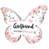 1 szt. Personalizowany Akrylowy Różowy Motyl Własne Imiona Ślubne Chrzest Dziecka Lustrzany Czarny Grawerowany Tag Dekoracja Ornament Prezent