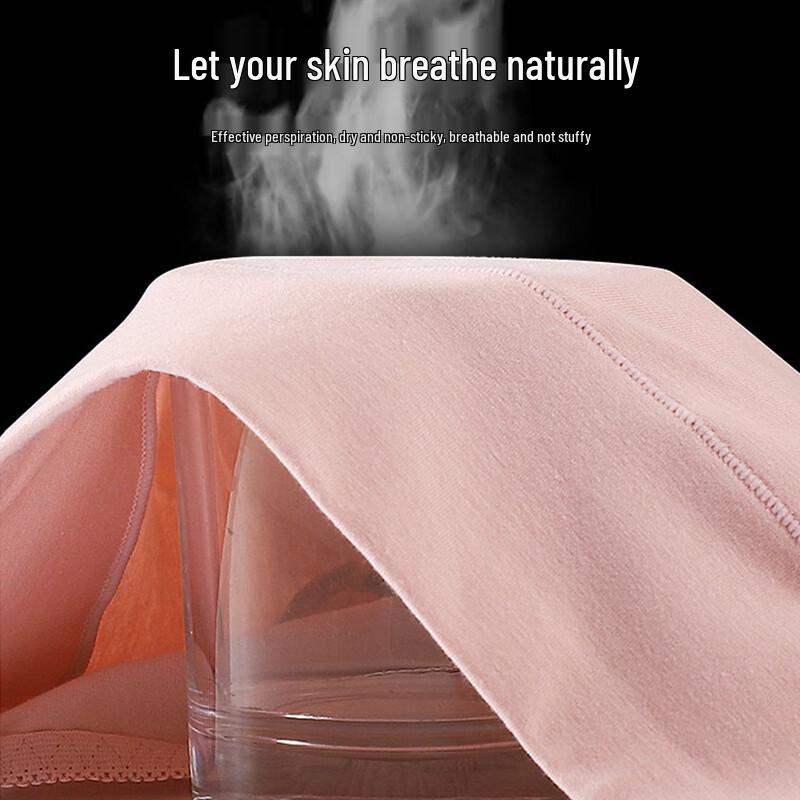 FitonTon Women's High Waist Cotton Boxer Briefs with Silk Gusset (4-Pack)