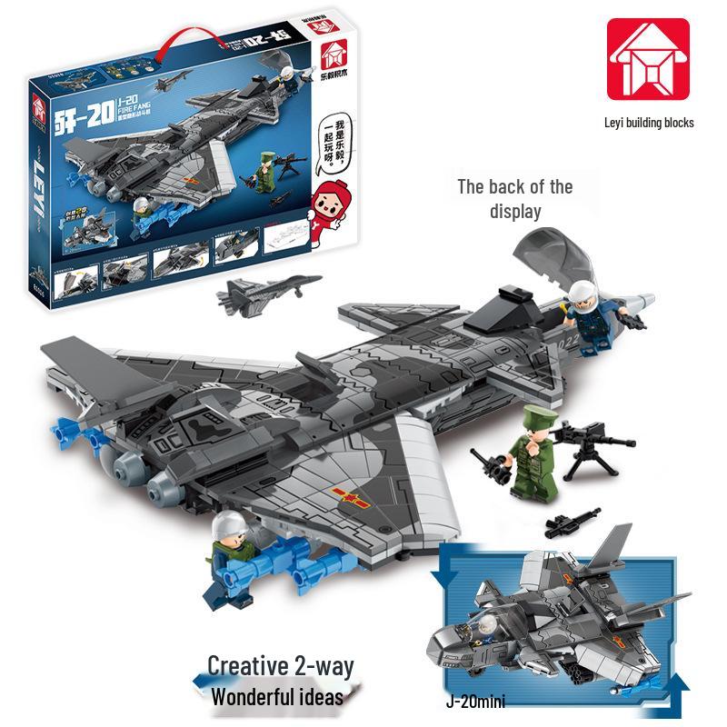Le Yi J-20 Stealth Fighter Building Blocks Toy Set