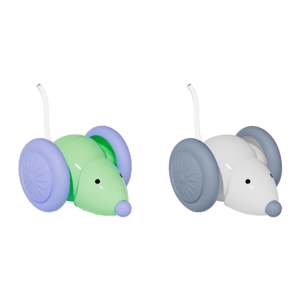 

2Pcs Cat Supplies Interactive Pet Toy Electric Mouse Car Mute Automatic Teaser with Intelligent Obstacle Avoidance Pet Products