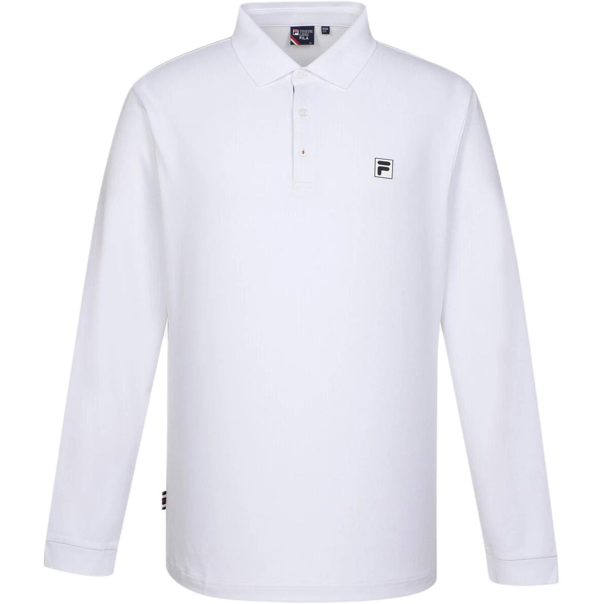 

New FILA Polo Shirts Unisex White FS2TLG3301-UOWH 105