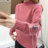 Knitted Sweater Half High Collar Dressing Super Soft Loose Fit Thick Sweater Streetwear
