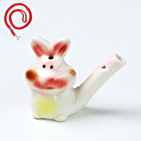 Mini Keramik Wasservogel Pfeife Niedliche Chinesische Tierkreiszeichen Tiere Geräuschmacher mit Aufhängeschnur Nachahmung Vogelruf Pfeife Kinderspielzeug für die Badewanne