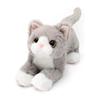 Cat Plush Toy Realistic Gray and White Cat Body Pillow Stuffed Animal Cute Doll Fluffy Realistic Cushion Soft Sleeping Pillow Machine Washable Gift