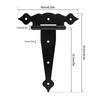 2 Pcs Heavy Duty Gate Hinges with Screws 5/6/8 inch T-Shaped Wooden Shed Barn Door Hinges for Wooden Fences Decorative Hinges