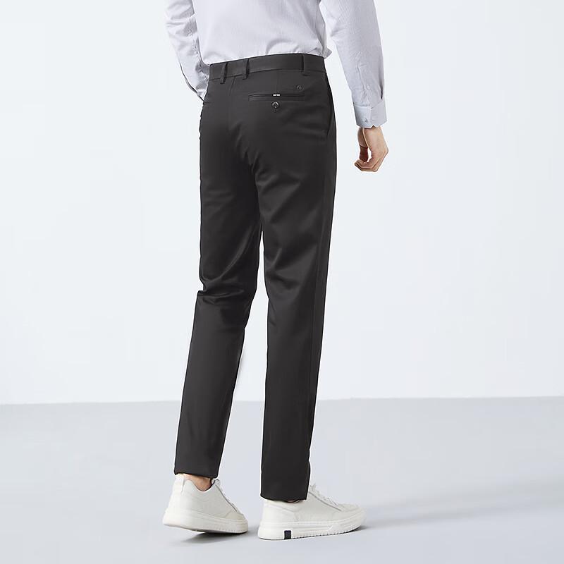 Septwolves Men's Iron-Free Lyocell Blend Straight-Leg Trousers